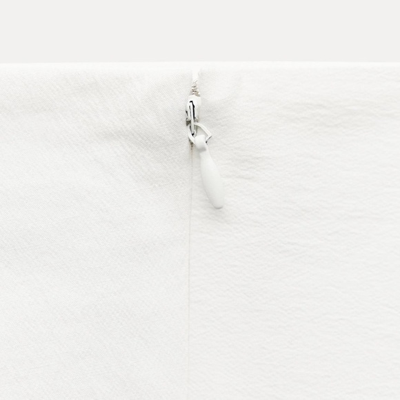 NWT Zara Woman Bloggers Fav Bow KNOTTED MINI SKIRT ZW COLLECTION White Size XS - Picture 10 of 14